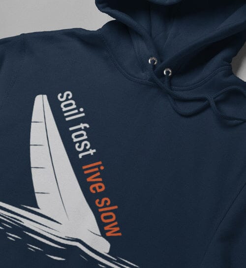 NEW SAIL FAST LIVE SLOW - Unisex Organic Hoodie Cruiser Hoodie ST/ST Shirtee 