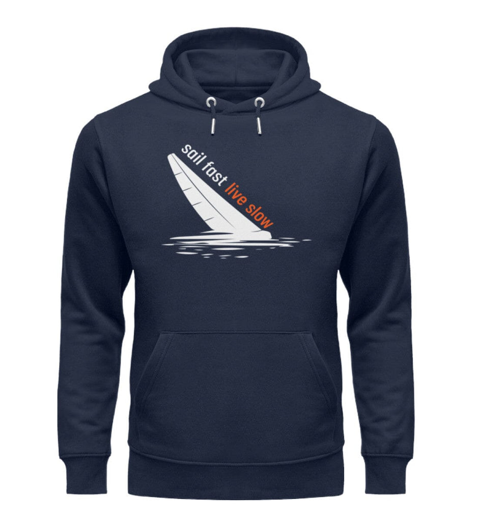 NEW SAIL FAST LIVE SLOW - Unisex Organic Hoodie Cruiser Hoodie ST/ST Shirtee French Navy XS 