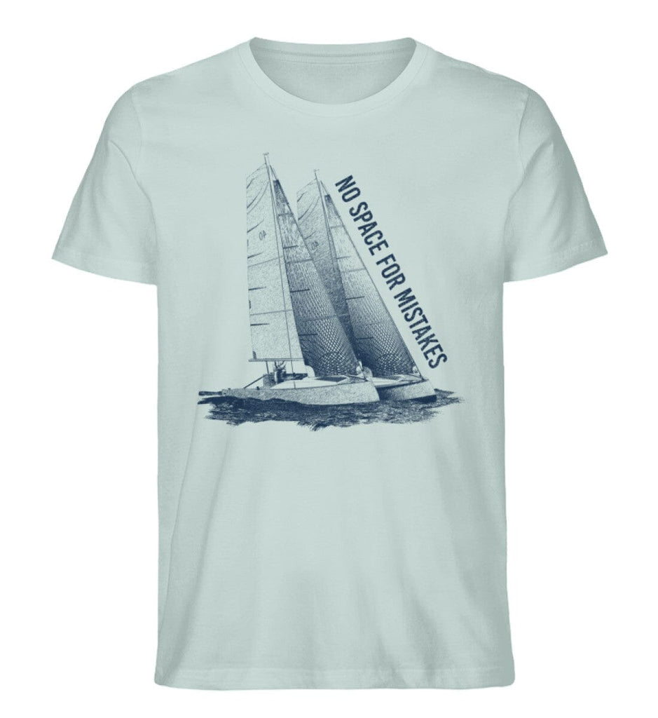 NO SPACE FOR MISTAKES - Herren Premium Organic Shirt Creator T-Shirt ST/ST Shirtee Caribbean Blue S 