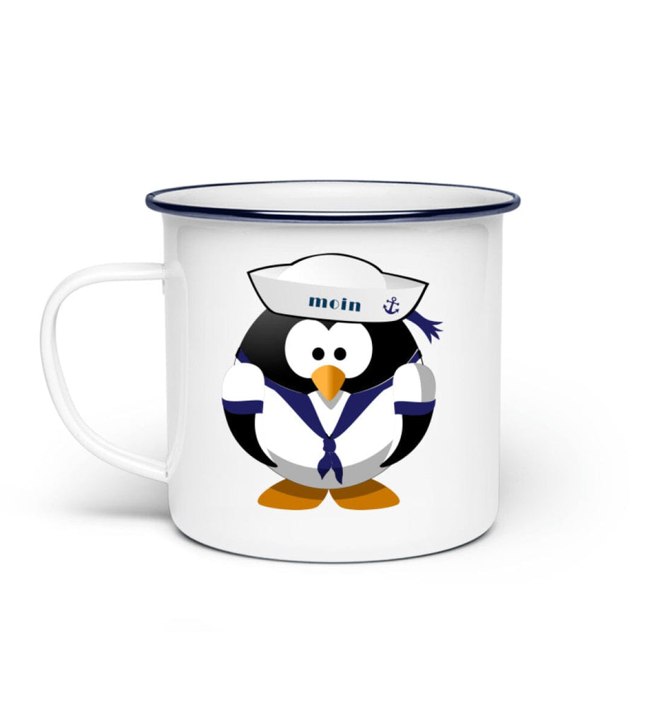 PINGUIN - Emaille Tasse Emaille Tasse Shirtee White Einheitsgröße 