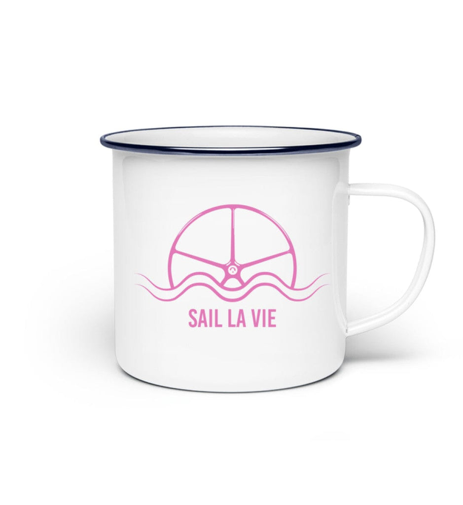 SAIL LA VIE - Emaille Tasse Emaille Tasse Shirtee 