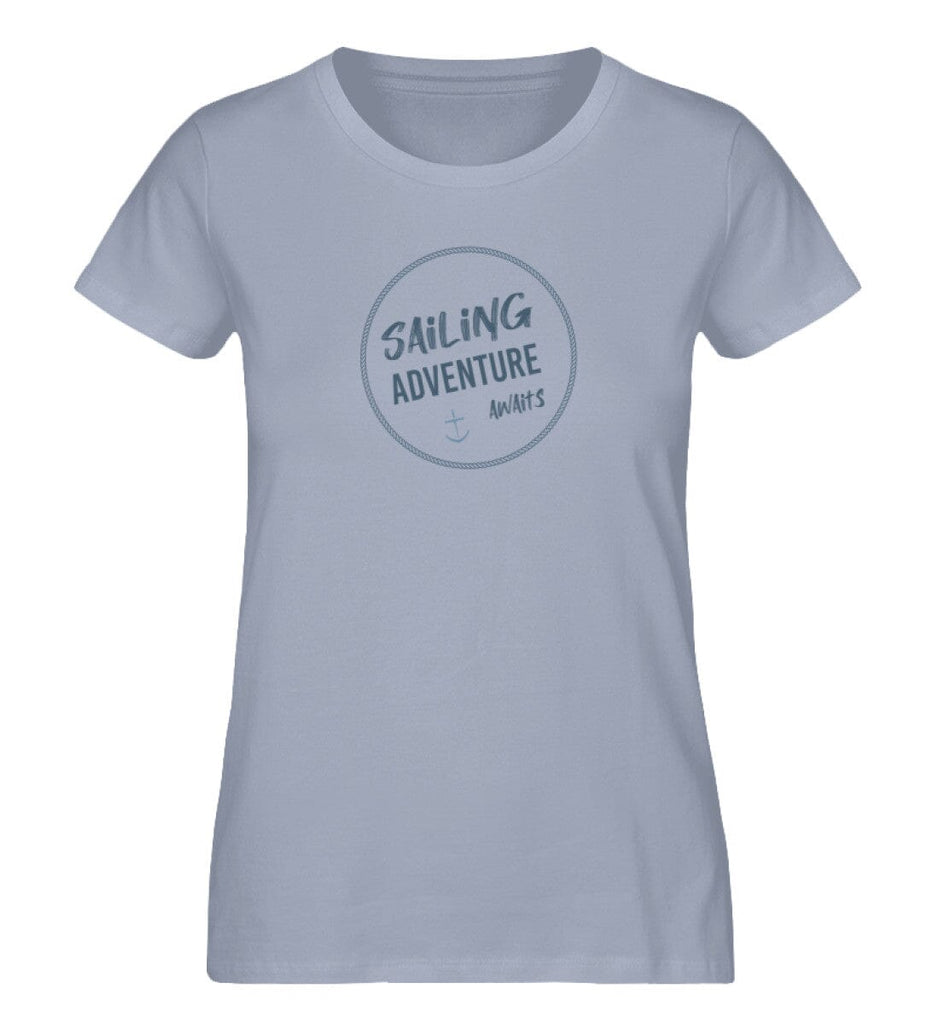 SAILING ADVENTURES AWAITS - Premium Organic Shirt Expresser T-Shirt ST/ST Shirtee Serene Blue XS 