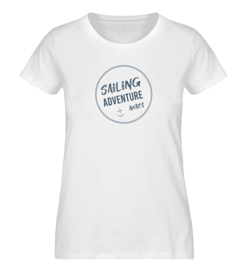 SAILING ADVENTURES AWAITS - Premium Organic Shirt Expresser T-Shirt ST/ST Shirtee White XS 