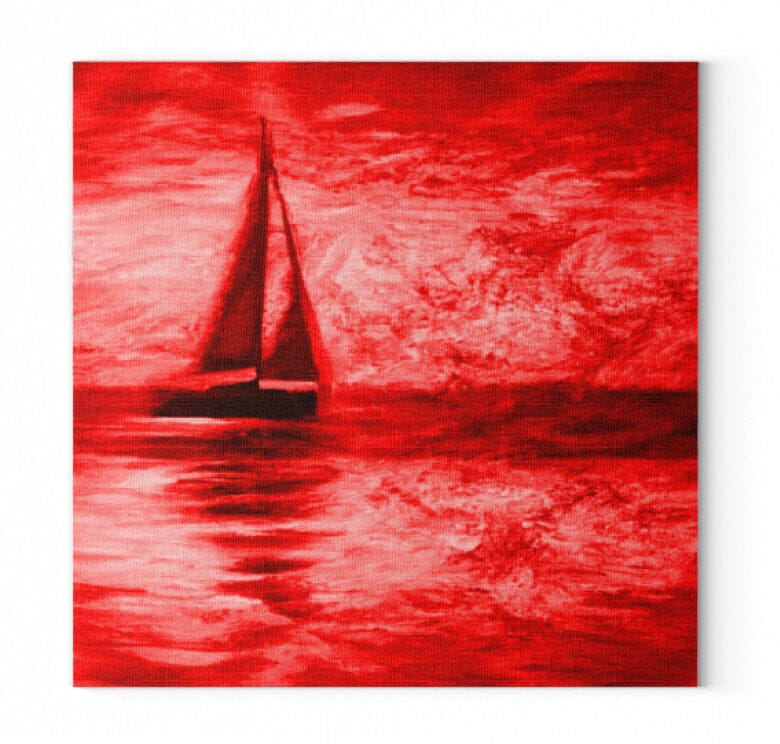 SAILING HORIZON - Leinwand mit Keilrahmen Leinwand 45x45cm Shirtee 