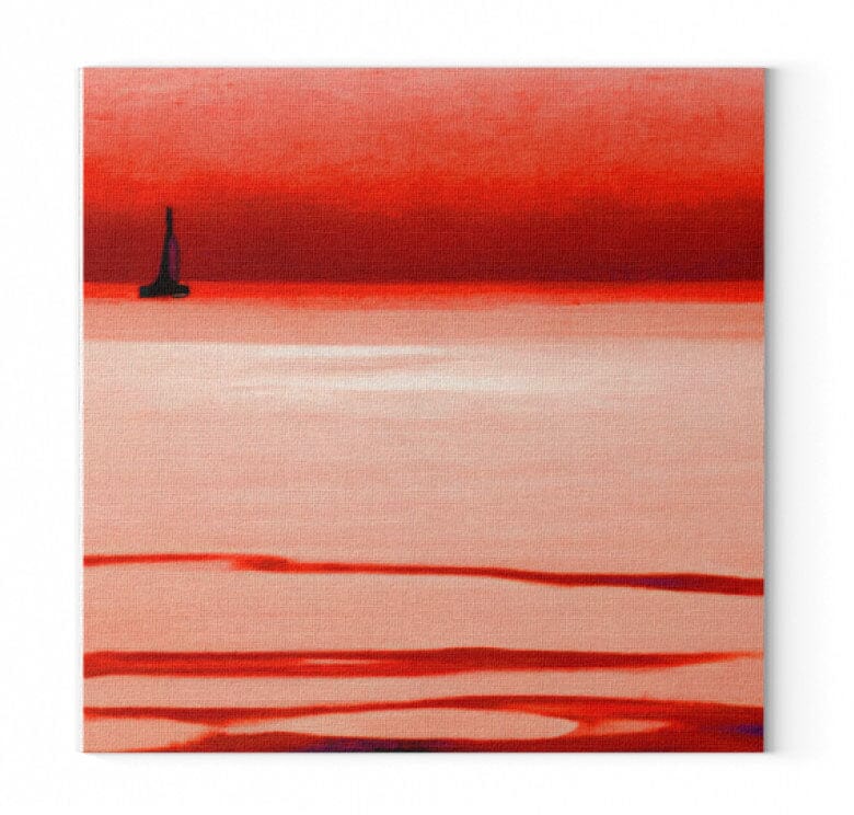 SAILING HORIZON - Leinwand mit Keilrahmen Leinwand 45x45cm Shirtee 