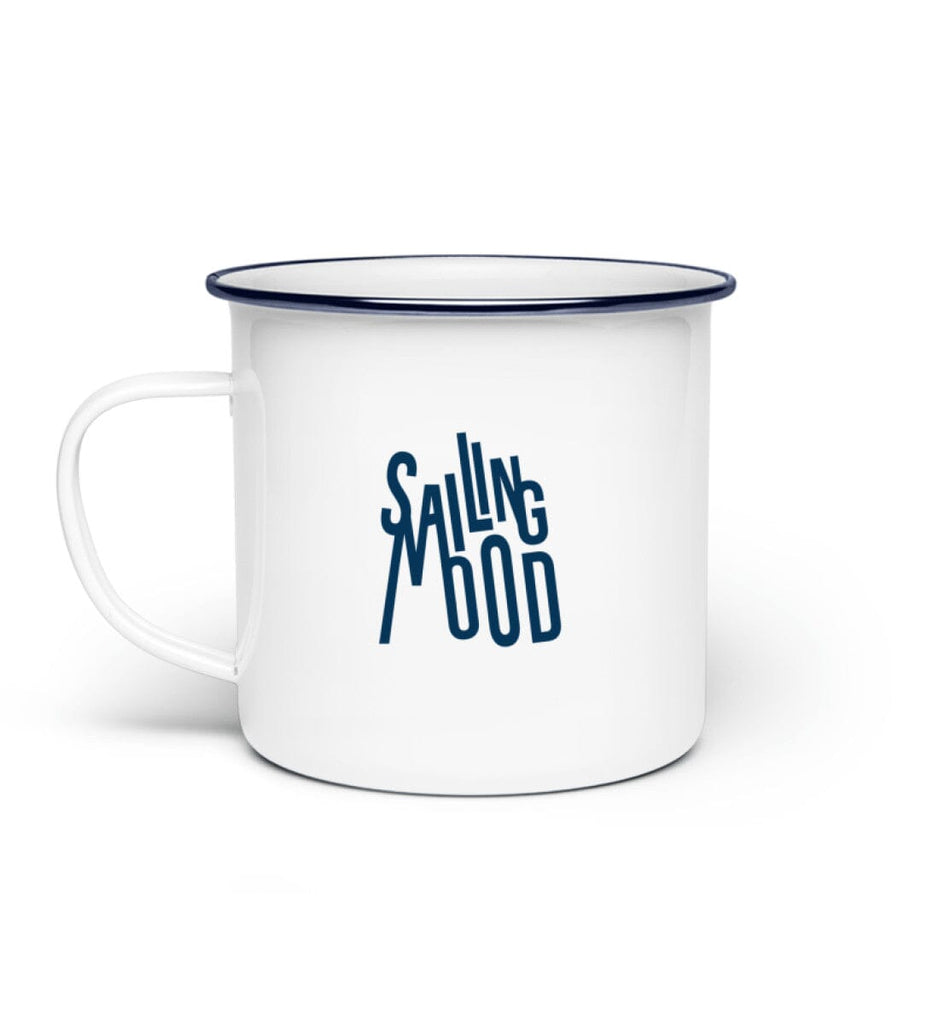 SAILING MOOD - Emaille Tasse Emaille Tasse Shirtee White Einheitsgröße 