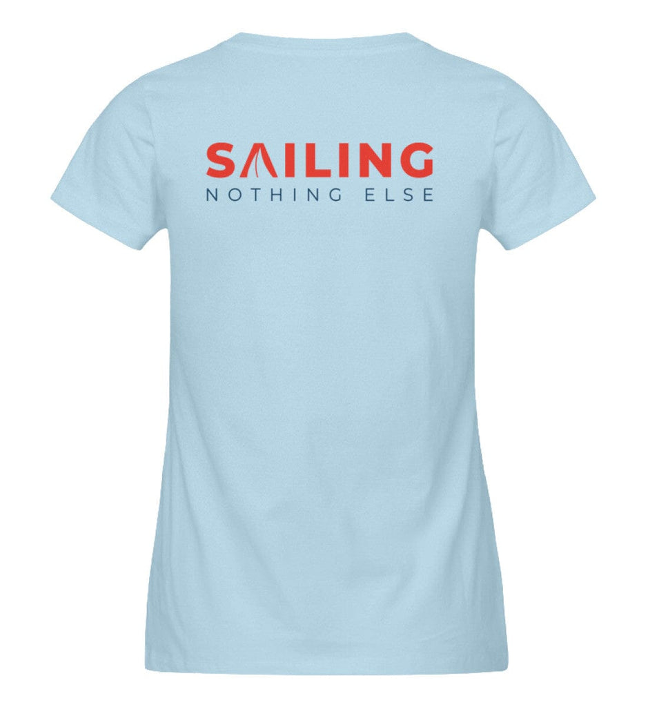 SAILING NOTHING ELSE - Damen Premium Organic Shirt Expresser T-Shirt ST/ST Shirtee Sky Blue S 