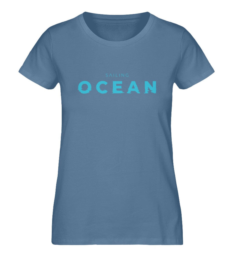 SAILING OCEAN - Premium Organic Shirt Expresser T-Shirt ST/ST Shirtee Mid Heather Blue XS 