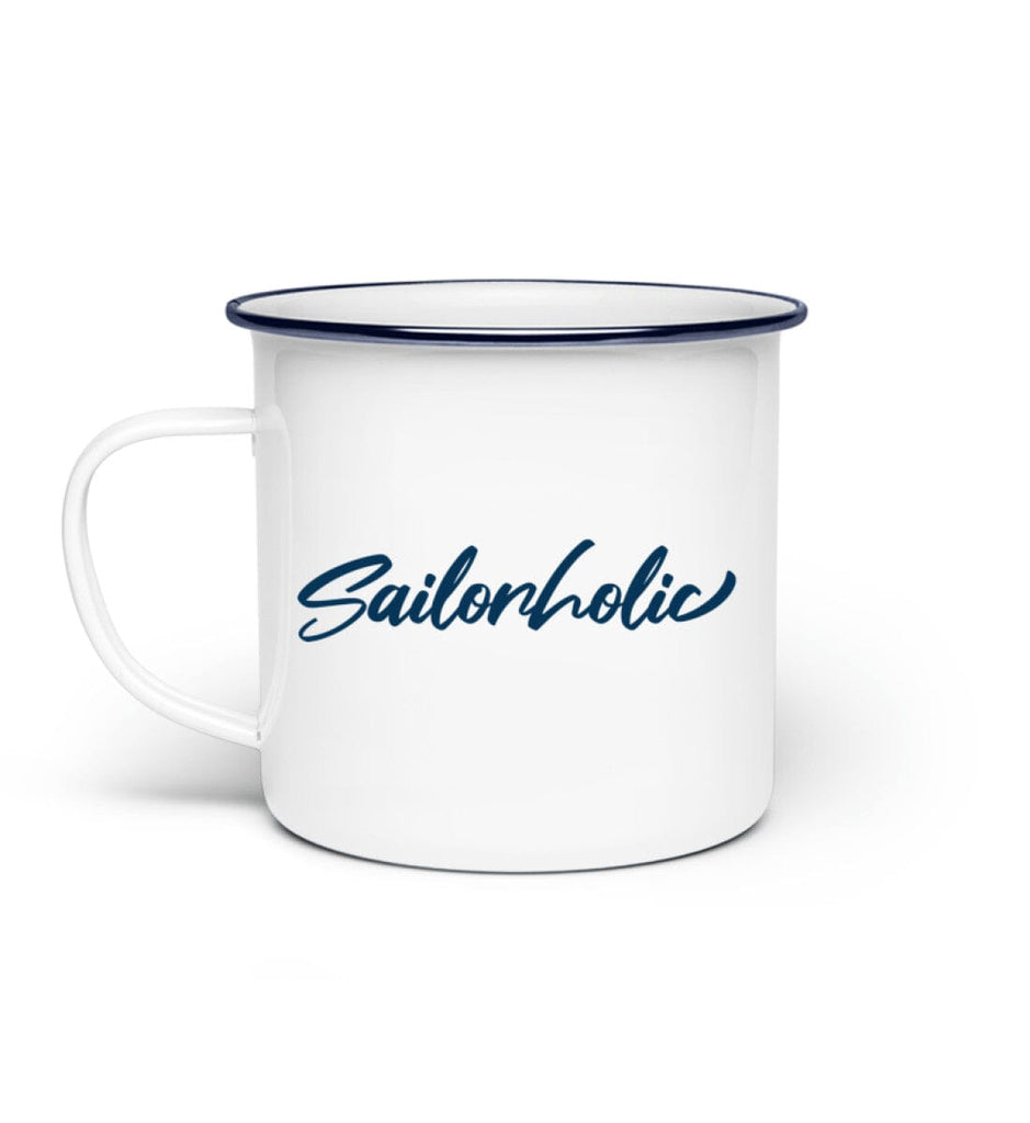 SAILORHOLIC - Emaille Tasse Emaille Tasse Shirtee White Einheitsgröße 