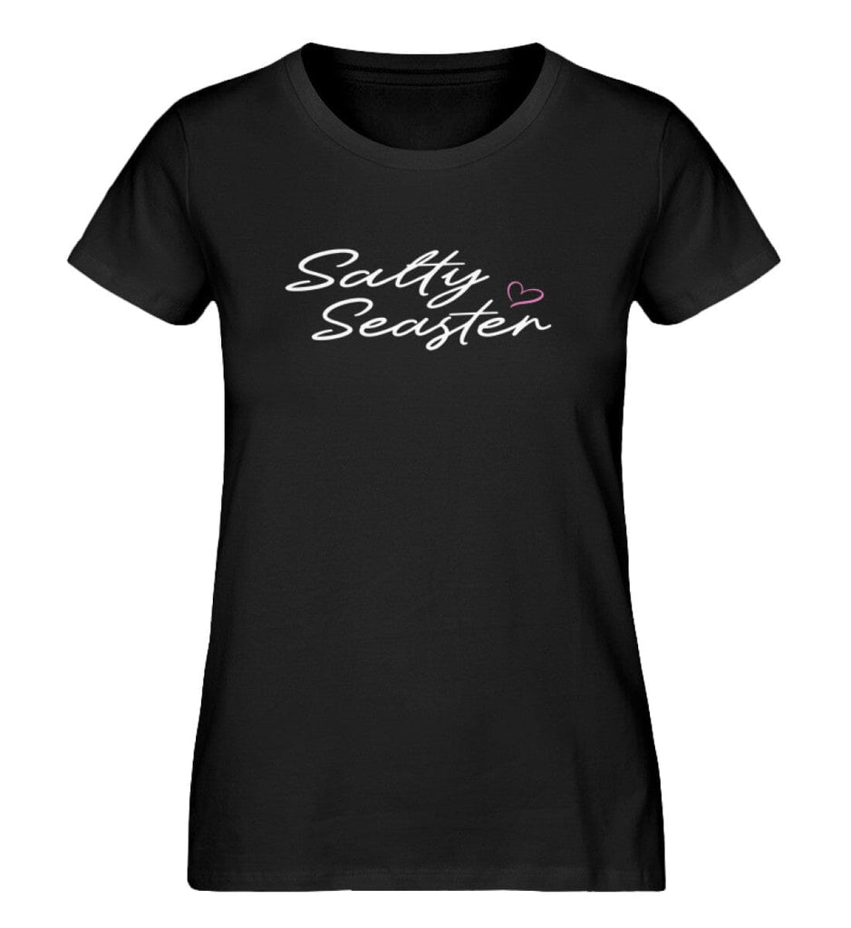 SALTY SEASTER - Damen Premium Organic Shirt Expresser T-Shirt ST/ST Shirtee Black XS 