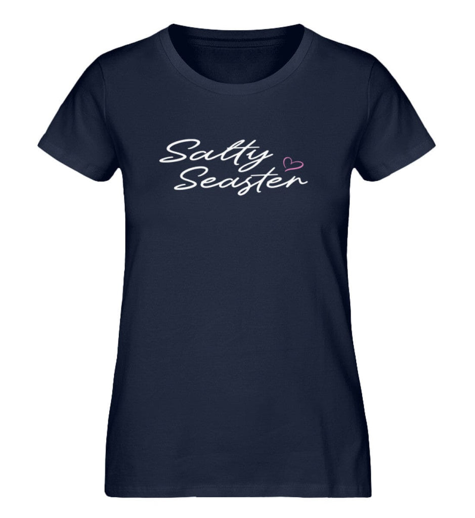 SALTY SEASTER - Damen Premium Organic Shirt Expresser T-Shirt ST/ST Shirtee French Navy XS 