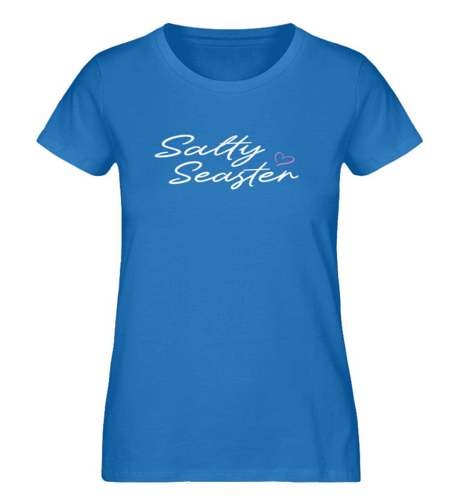 SALTY SEASTER - Damen Premium Organic Shirt Expresser T-Shirt ST/ST Shirtee Royal Blue S 