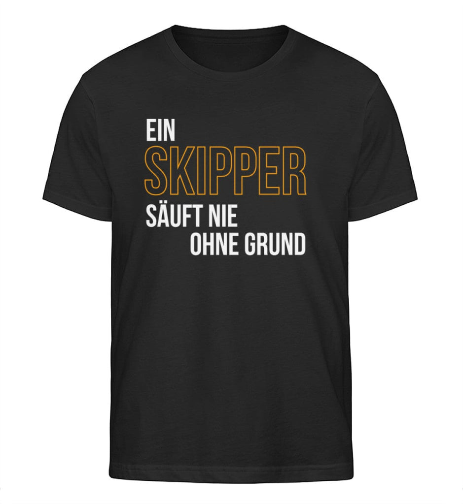 SKIPPER SÄUFT NIE... - Herren Organic Shirt Rocker T-Shirt ST/ST Shirtee Black S 