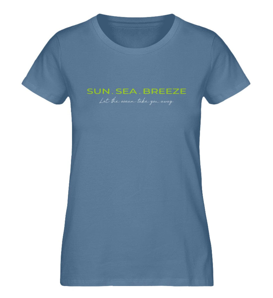 SUN SEA BREEZE - Damen Premium Organic Shirt Expresser T-Shirt ST/ST Shirtee Mid Heather Blue XS 