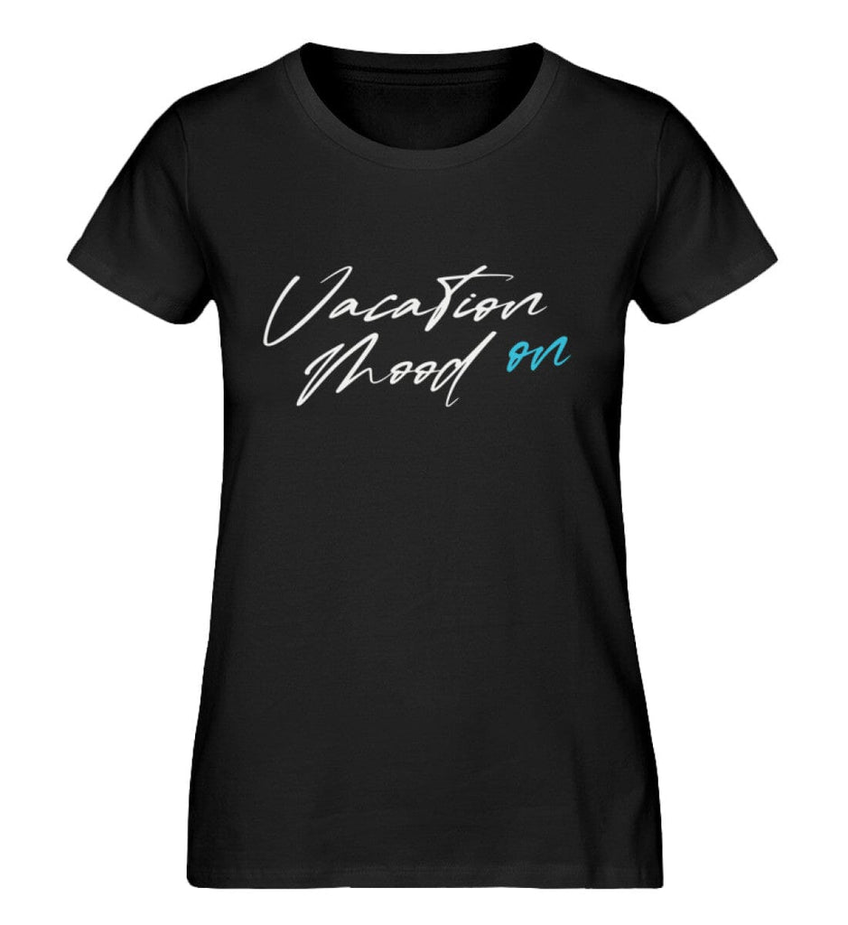 VACATION MOOD ON - Damen Premium Organic Shirt Expresser T-Shirt ST/ST Shirtee Black XS 