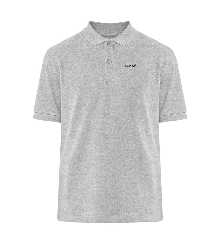 WELLENWIND - Organic Polo mit Stick Prepster Polo-Shirt ST/ST mit Stick Shirtee Heather Grey XS 