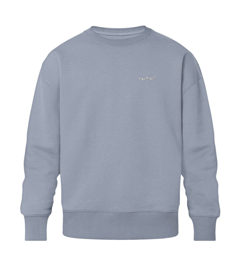 WELLENWIND - Organic Relaxed Sweatshirt mit Stick Radder Relaxed Sweatshirt ST/ST mit Stick Shirtee Serene Blue XS 