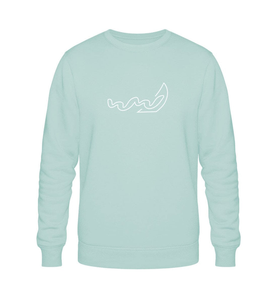 WELLENWIND SAILING - Unisex Organic Sweatshirt Roller Sweatshirt ST/ST Shirtee Caribbean Blue XS 