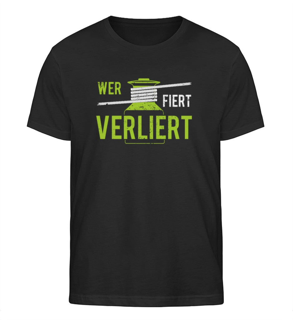 WER FIERT VERLIERT - Herren Organic Shirt Rocker T-Shirt ST/ST Shirtee Black S 