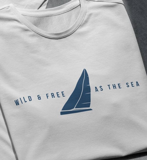 WILD AND FREE AS THE SEA - Herren Premium Organic Shirt Creator T-Shirt ST/ST Shirtee 