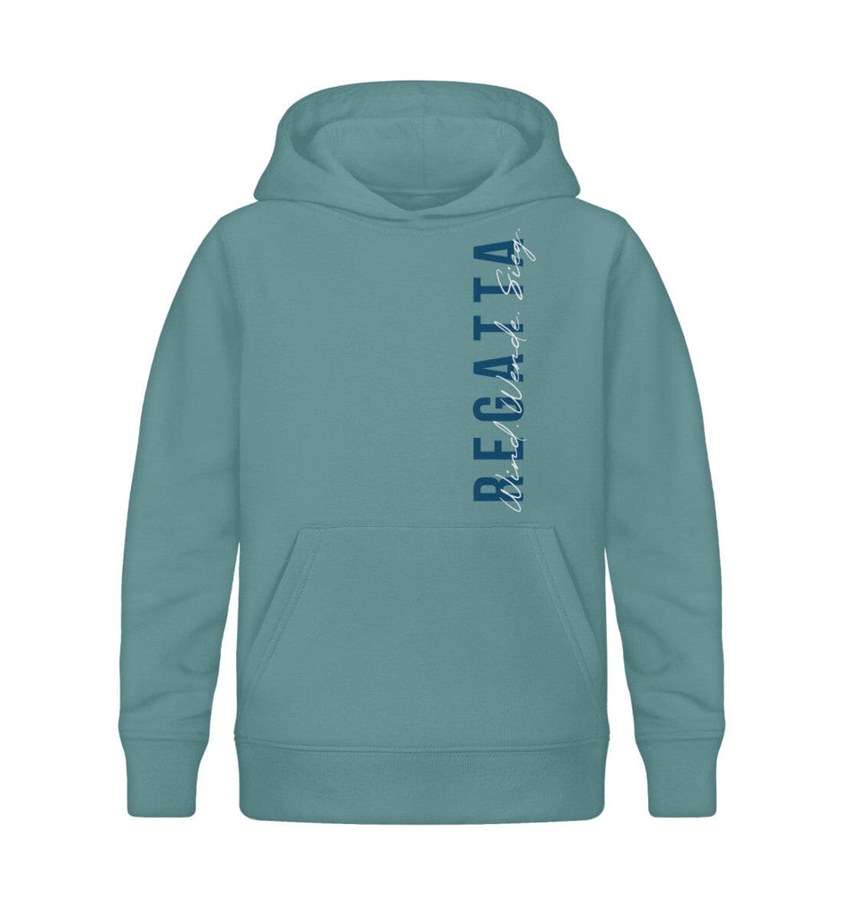 WIND.WENDE.SIEG - Kinder Organic Hoodie Mini Cruiser Hoodie ST/ST Shirtee Teal Monstera 12/14 (152/164) 