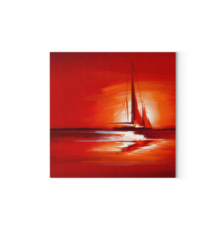 YACHT SUNSET - Leinwand mit Keilrahmen Leinwand 45x45cm Shirtee True Color Print 45cm x 45cm 